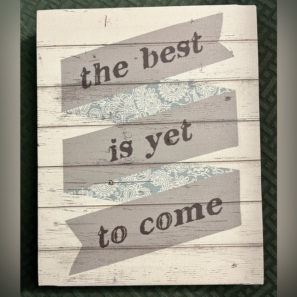Inspirational Wall Art Faux Shiplap Canvas Frame